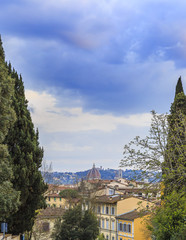 View of Florence with the nearest village