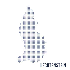 Vector pixel map of Liechtenstein isolated on white background