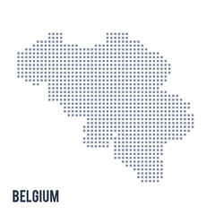 Fototapeta premium Vector pixel map of Belgium isolated on white background
