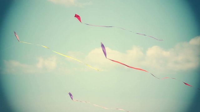 Kites flying
