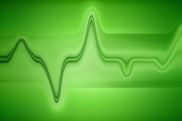 green background cardiogram