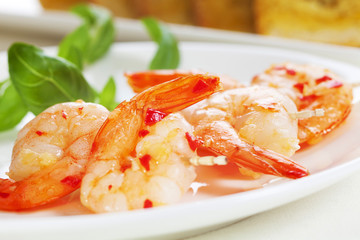 Prawn Kebabs with Chilli and Garlic