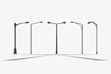 Street light vector icon.