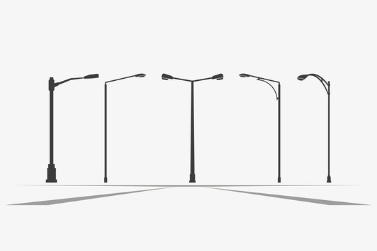 Street light vector icon.