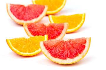 orange slices and grapefruit slices
