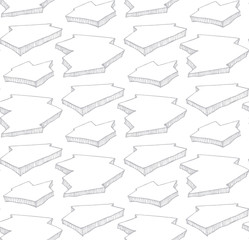 seamless pattern with hand drawn ice floe. arctic and polar background