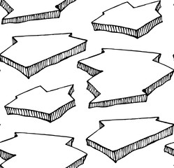 seamless pattern with hand drawn ice floe on white background. arctic and polar background