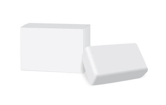 box soap for your design EPS10 Vector Mock up easily change the color of the soap 