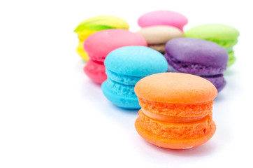 macaroons variety closeup