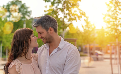 Fototapeta premium city love couple