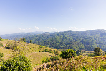 Scenic mountain destruction in the north of Thailand