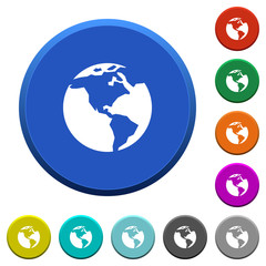 Earth beveled buttons