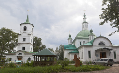 Fototapeta na wymiar Temple of St. Vladimir in the city of Krasavino, Veliky Ustyug District, Vologda Region, Russia
