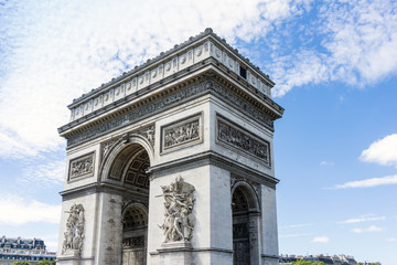 Obraz premium Arc de triomphe in Paris, one of the most famous monuments