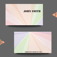 Business card template with abstract background. Eps10 Vector illustration