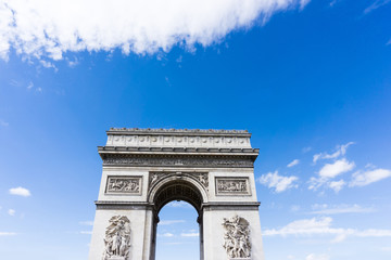 Fototapeta premium Arc de triomphe in Paris, one of the most famous monuments