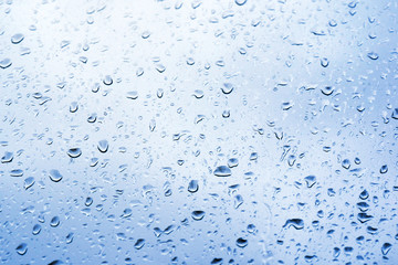 Rain drops on window glass