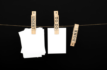 urgent, to do, done cards on line. concept. © patrick