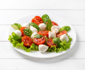 Plateful of greek salad with feta