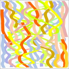 Abstract hand writing textures in green and blue and yellow and pink and brown tones, design for postcards and banners and flyers and posters