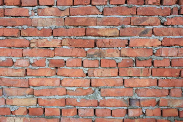 old wall of red brick