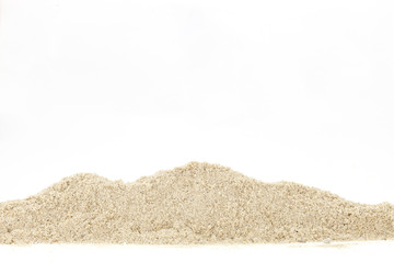 Fototapeta na wymiar Pile of sand isolated on white background