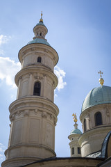 Fototapeta na wymiar türme der katharinenkirche,graz.mausoleum kaiser Ferdinand II