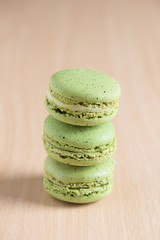 Sweet green macaroons