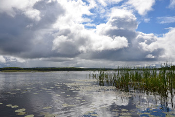 Clouds over the river