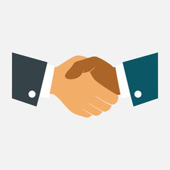 Handshake icon. Shake hands, agreement, good deal, partnership concepts. Premium quality. Modern flat design graphic elements. Vector illustration.