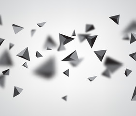 Background with gray 3d trigons.