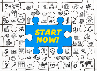 Start Now! / Puzzle mit Symbole