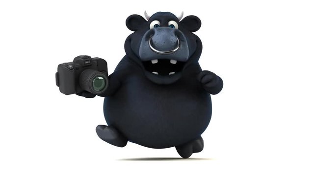 Fun black bull - 3D Animation