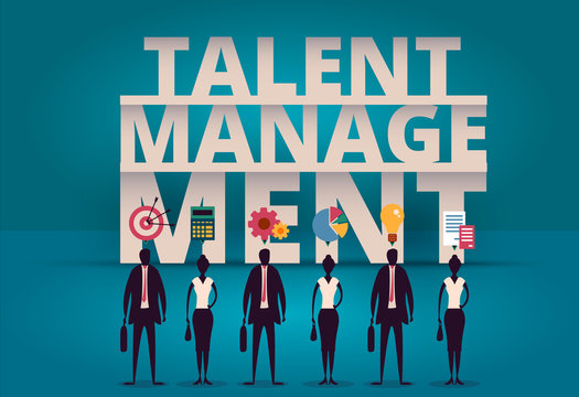 Business talent management concept. HR manager hiring employee or workers for job. Recruiting staff in company. Organizational socialization illustration. Acquisition or onboarding illustration.