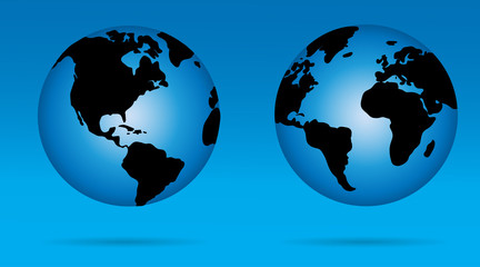 Vector illustration of the globe.