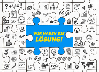 Wir haben die Lösung! / Puzzle mit Symbole