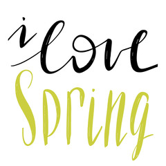 Fototapeta premium spring lettering phrases