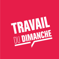 travail du dimanche