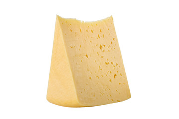 Piece of cheese isolated