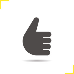Thumbs up hand gesture icon