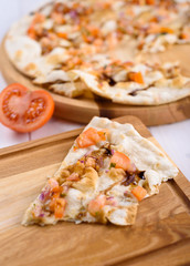 Focaccia on a wooden board