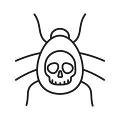 Poisonous spider linear icon