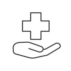 Medical care linear icon