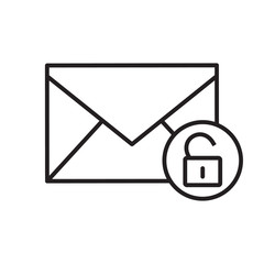 Email security linear icon