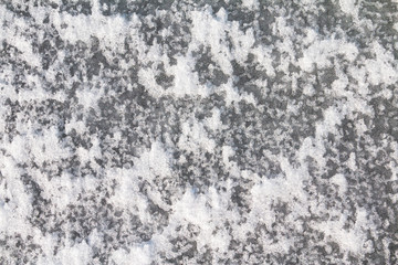 Nature patterns - snow and ice. Top view.