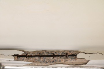 concrete cement texture wall  with crack in building old background