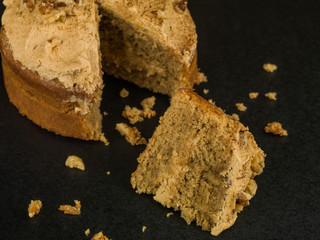 Baked Coffee and Walnut Cake