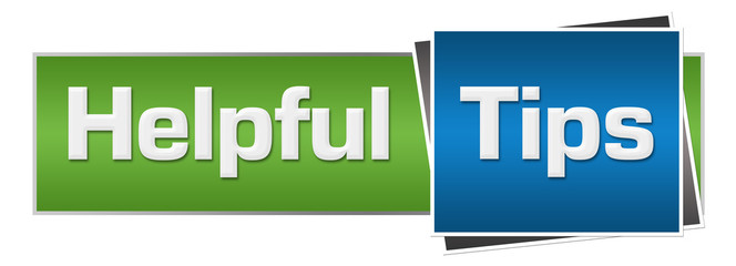 Helpful Tips Green Blue Horizontal 