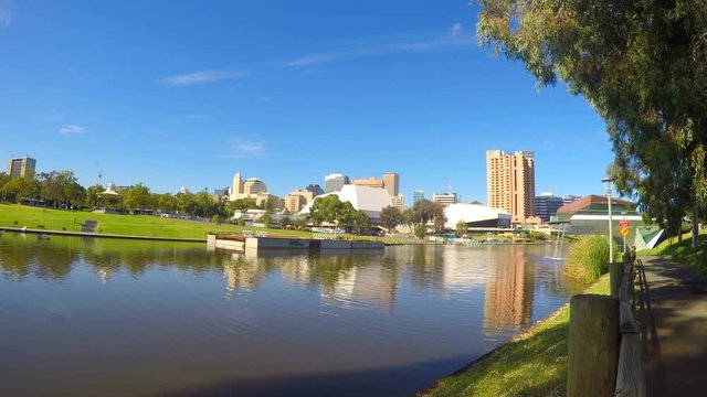 180 timelapse of Adelaide City Riverbank, South Australia