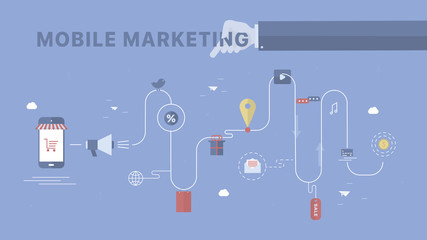 Mobile Marketing background.